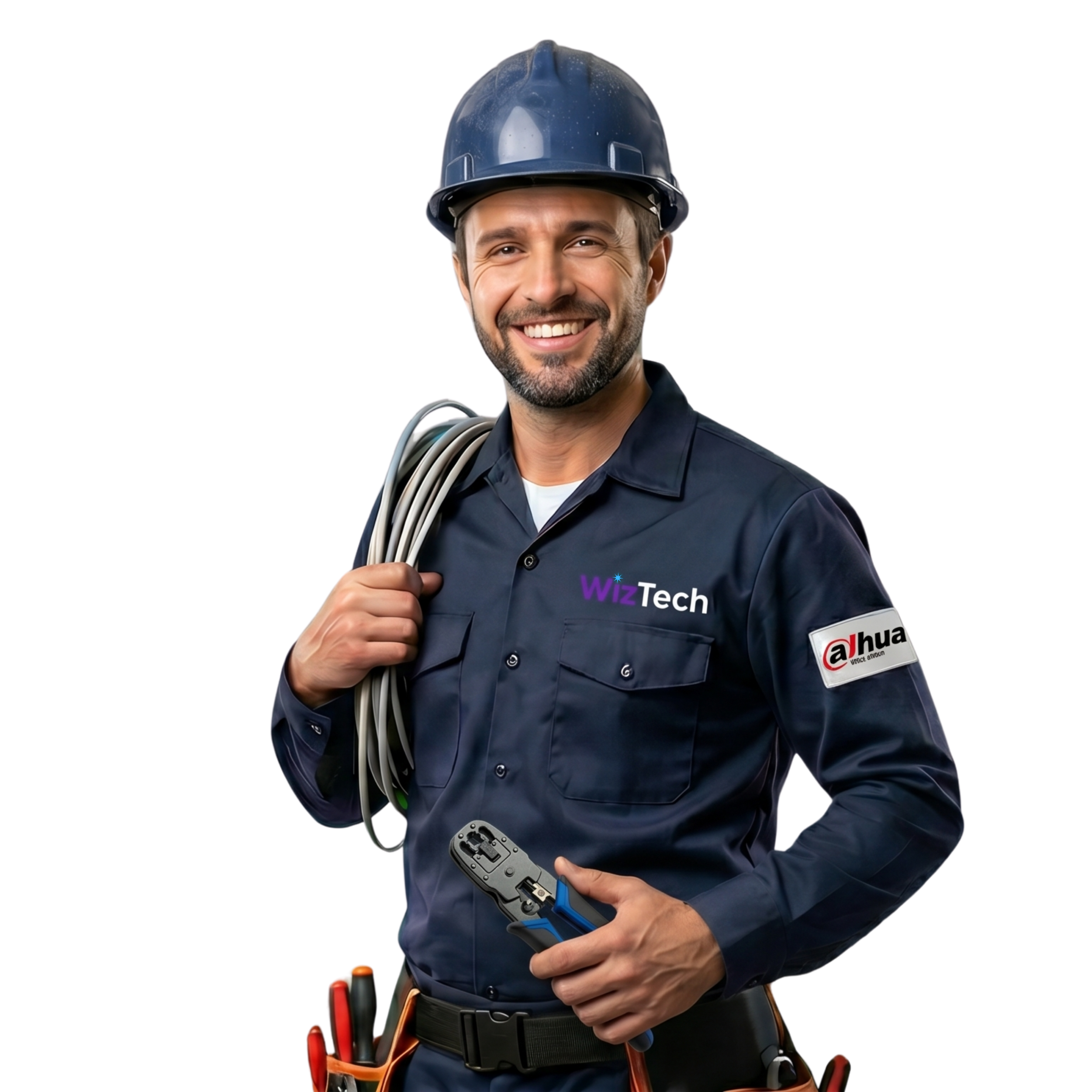 Técnico WizTech uniformado